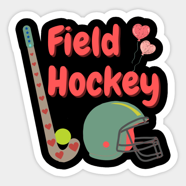 Field Hockey Valentine Sticker by HALLSHOP